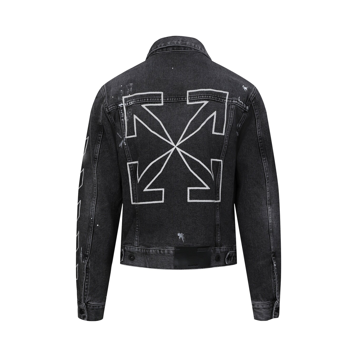Узкая куртка Off-White Diag Outline Paint, цвет Серый — фото 2