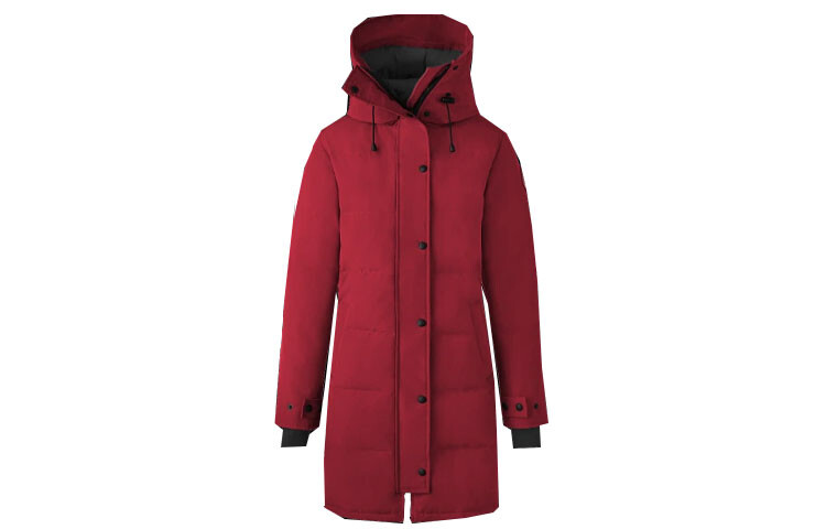 

Женский пуховик Canada Goose, цвет berry red