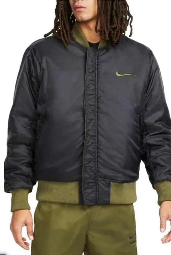 Куртка бомбер Nike Therma-FIT, реверсивная, Rough Green/Black/Black — фото 2