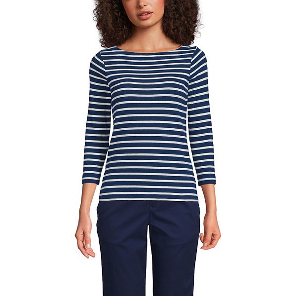 

Топ с матросским воротником Lands' End, Deep Sea Ivory