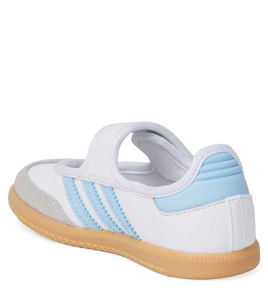 Замшевые балетки «Мэри Джейн» от Samba Adidas Originals Kids, белый — фото 2