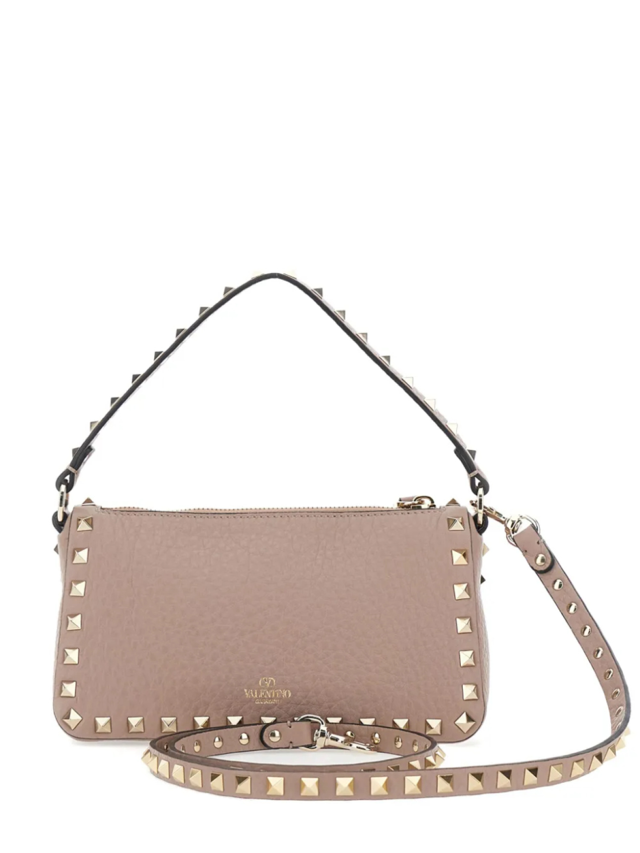 

Маленькая сумка через плечо Rockstud от Valentino Garavani с застежкой-молнией, нейтральный