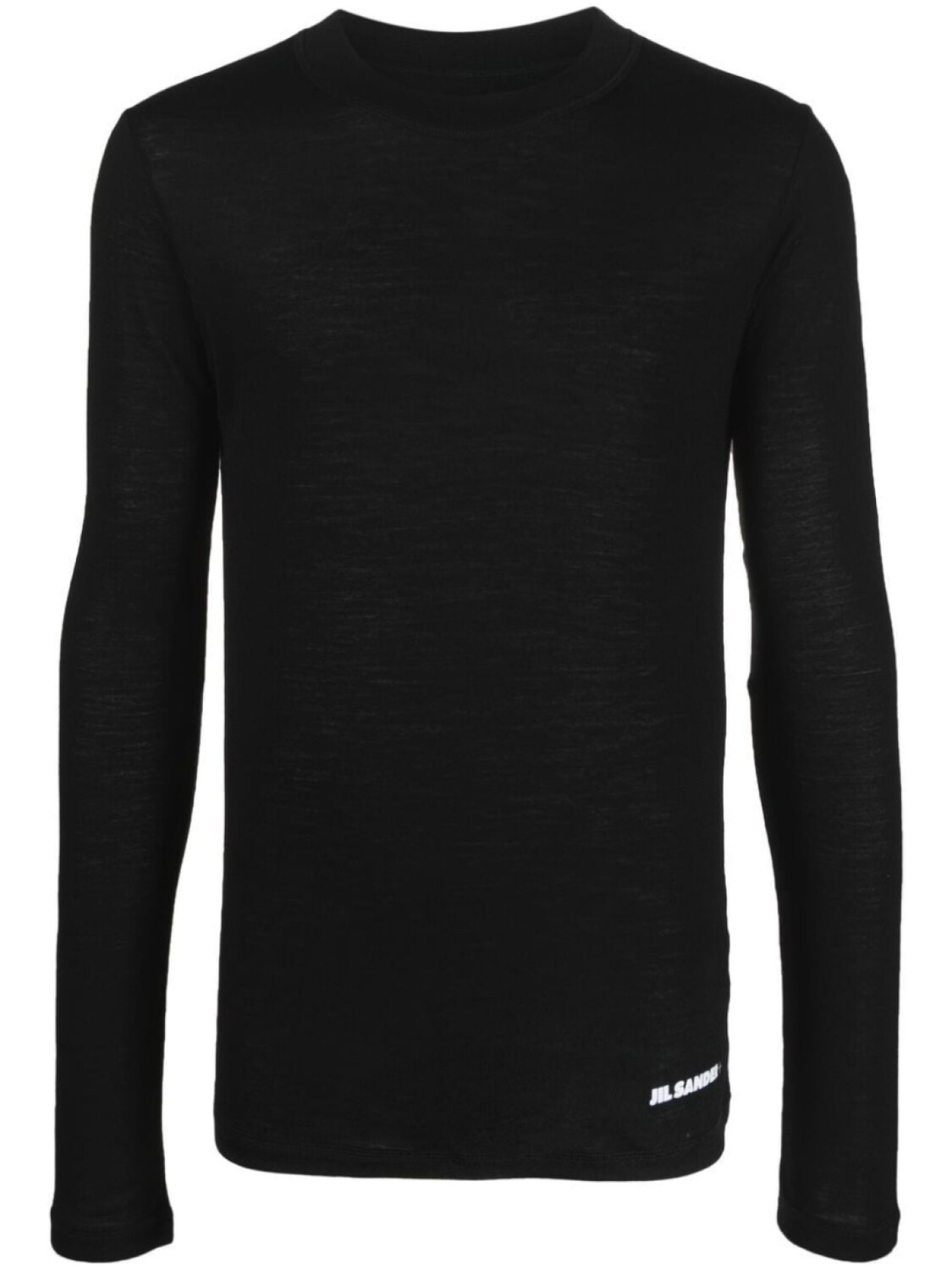 

Jil Sander футболка с длинными рукавами и логотипом, черный