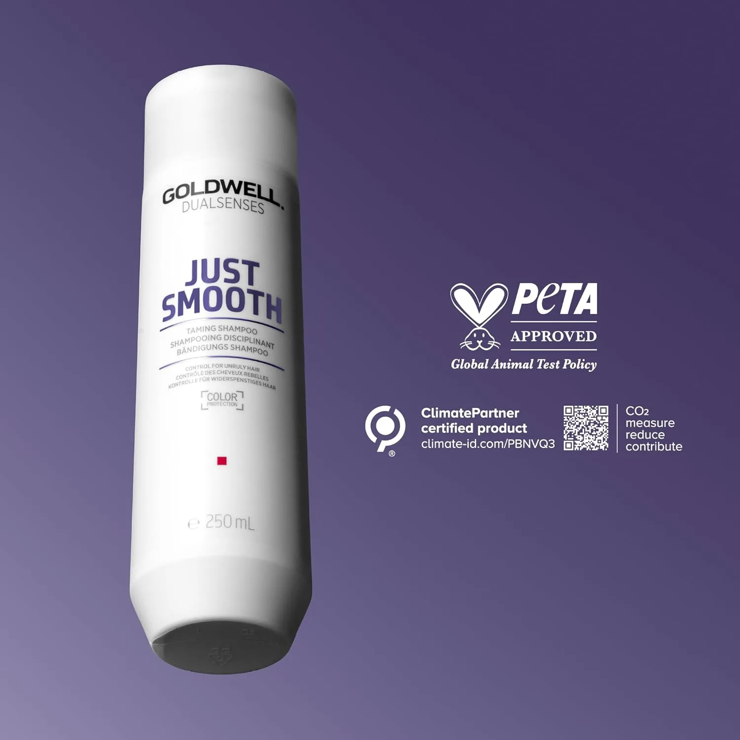Шампунь Goldwell Dualsenses Just Smooth Taming против пушистости и контроля влажности 1000 мл (.) — фото 2