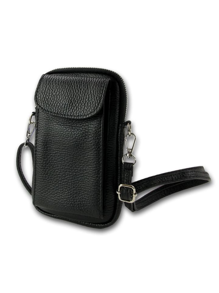 

Кожаная сумка через плечо, сумка Toscanto, черная, примерно 12 см Toscanto