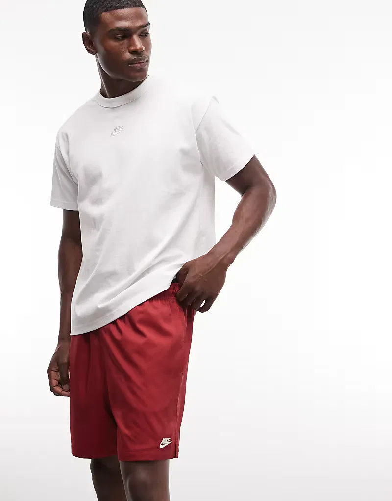 Красные шорты Nike Club Woven — фото 3