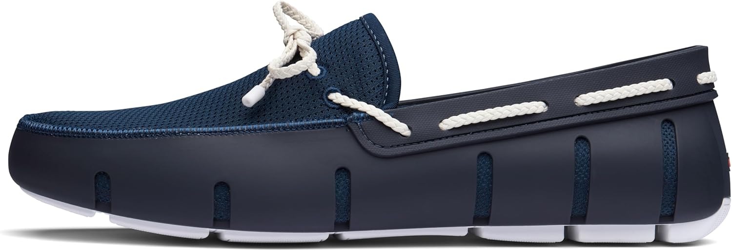 

Мужские лоферы SWIMS, повседневные слипоны с плетеными шнурками, модная обувь для пляжа, белый/синий/темно-синий