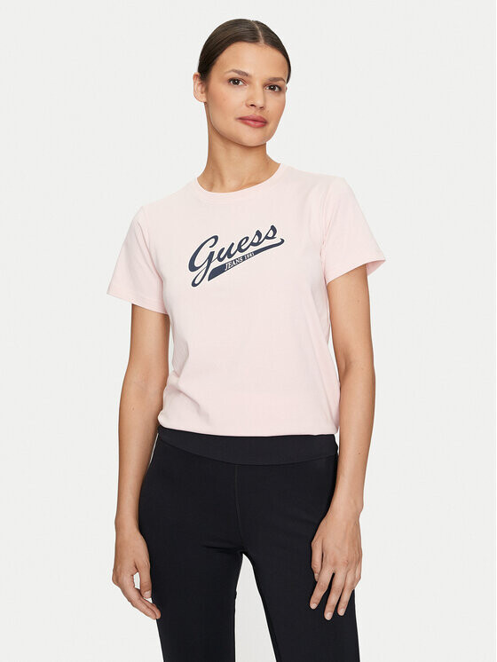 

Футболка стандартного кроя Guess, розовый