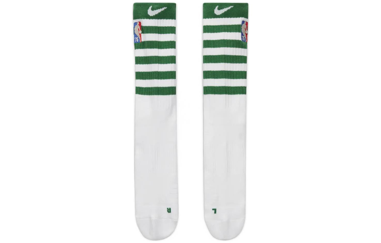 Носки Nike Boston Celtics Stripe Logo Athleisure Casual Sports Socks Couple Style One Pair White DA4952-100, разноцветный — фото 2