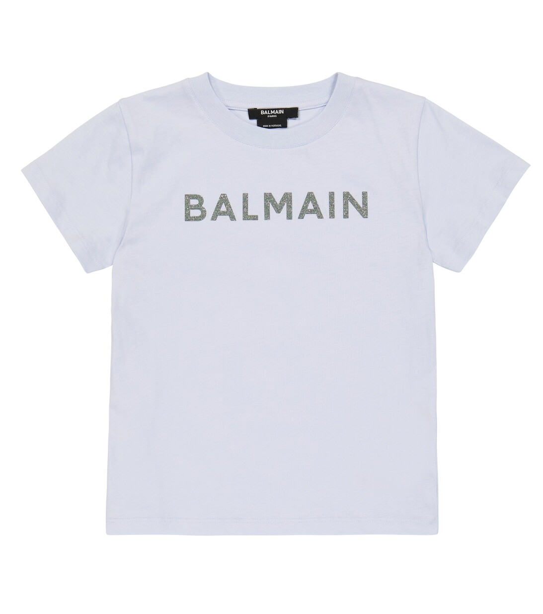 

Футболка из хлопкового джерси с логотипом Balmain, фиолетовый