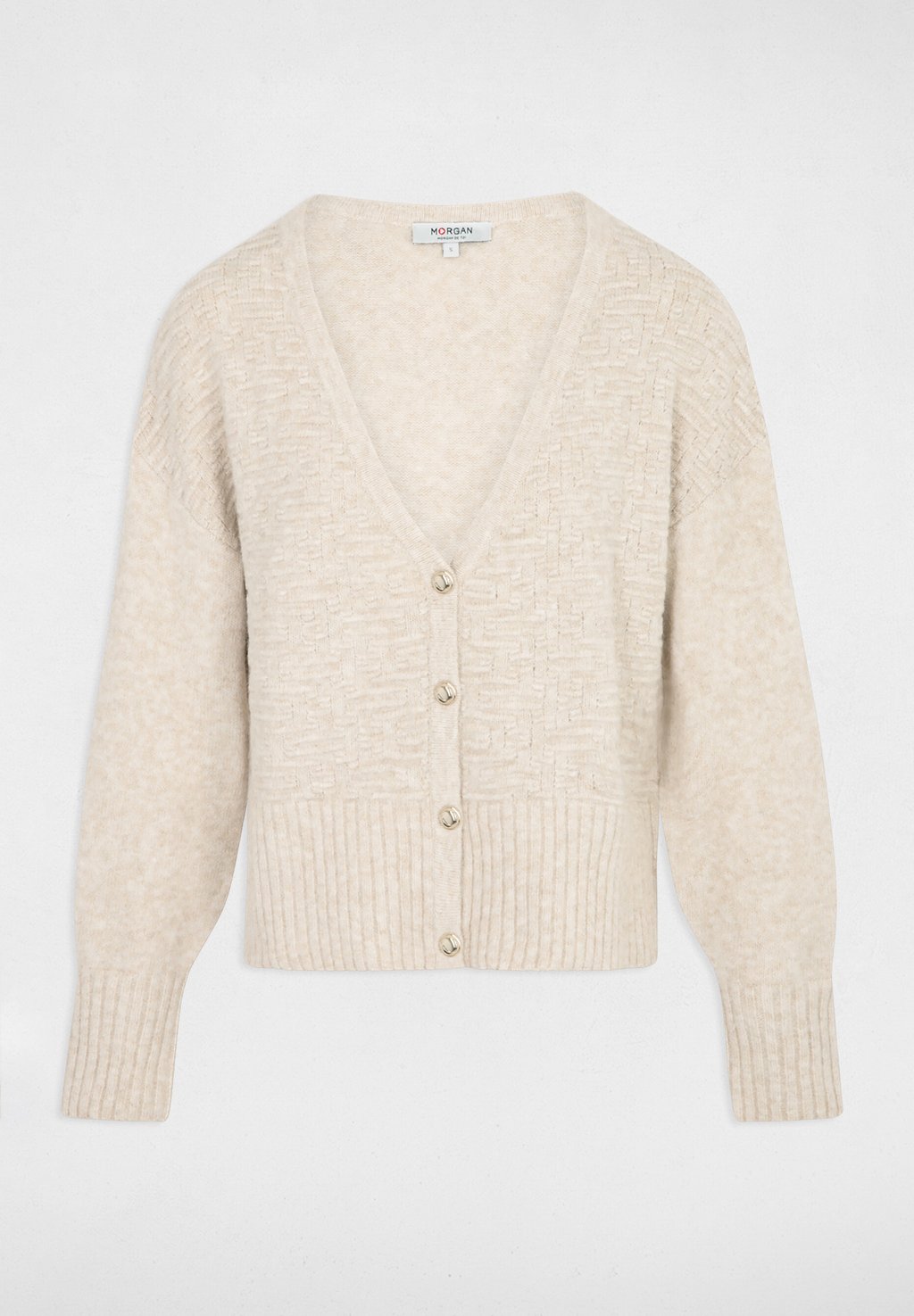 

Кардиган LONG-SLEEVED V-NECK Morgan, бежевый