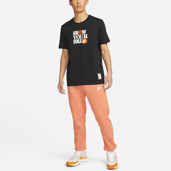 Футболка Nike Sportswear Alphabet Flowers Printing Round Neck Casual Short Sleeve Black, мультиколор — фото 3