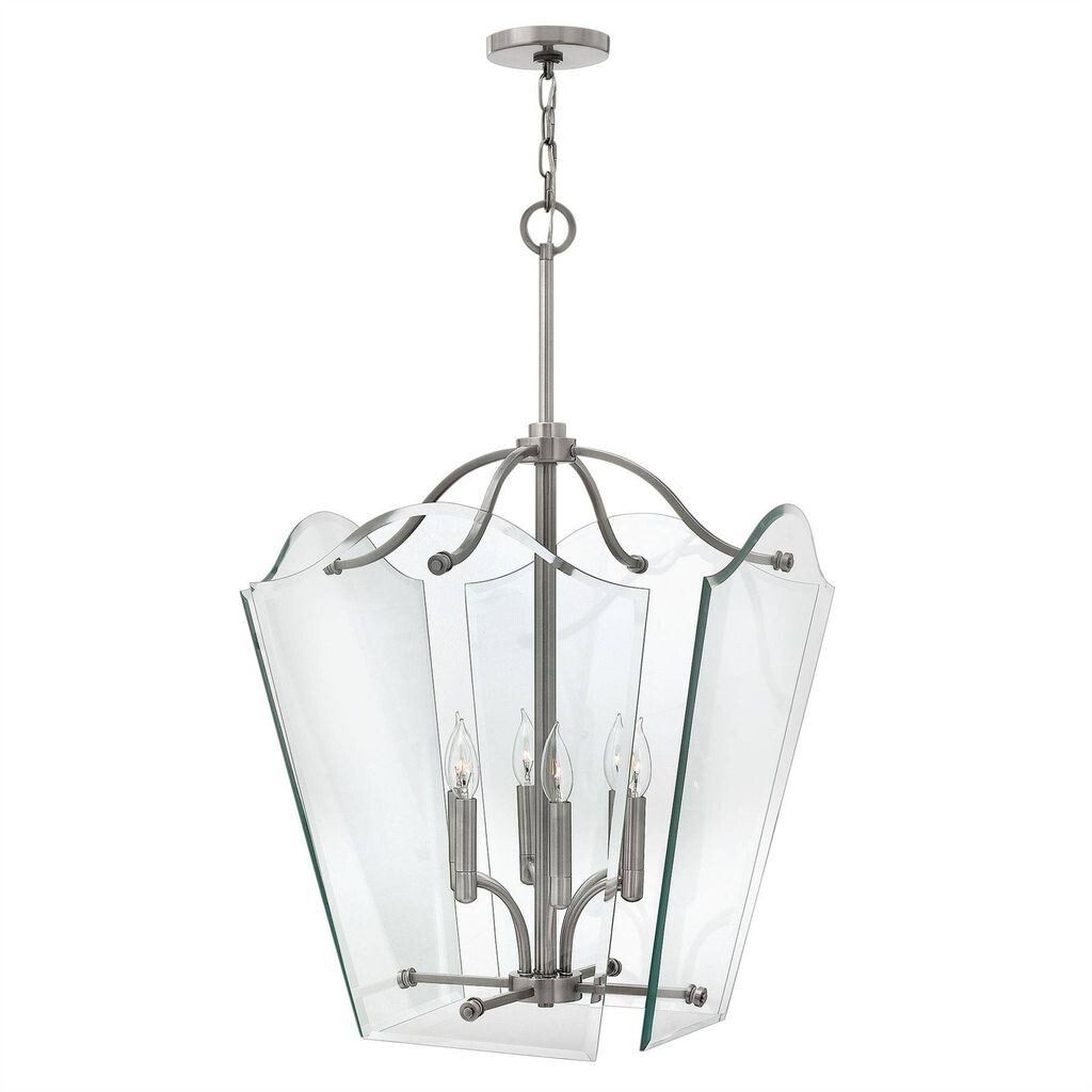 

Подвесной светильник Wingate, старинный никель и стекло, большой Elstead Lighting