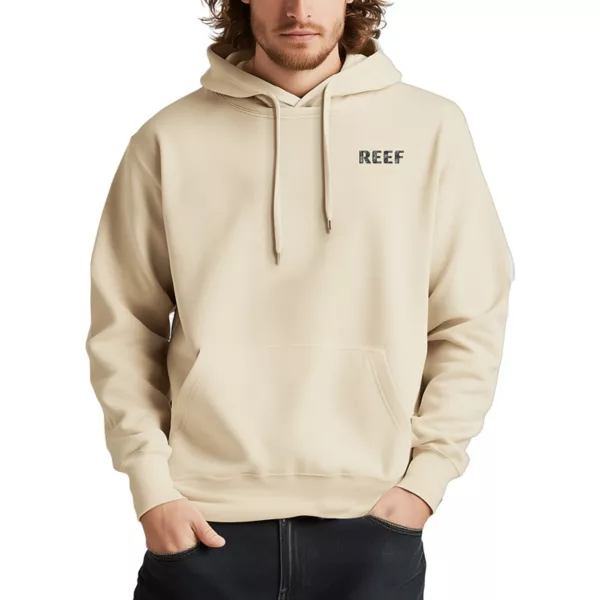 

Мужской флисовый джемпер с капюшоном Reef, бежевый