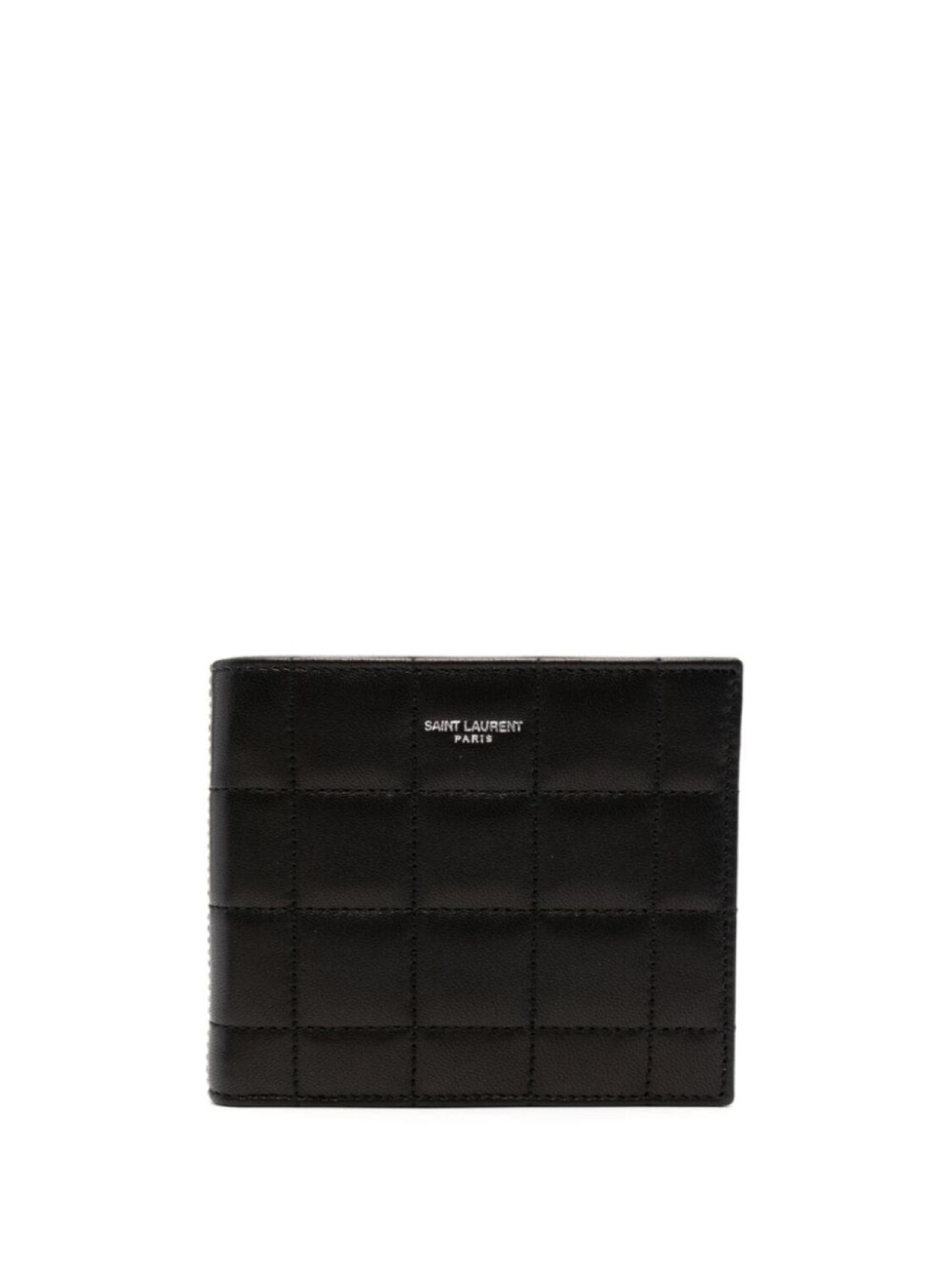 

Saint Laurent стеганый кошелек с логотипом, черный
