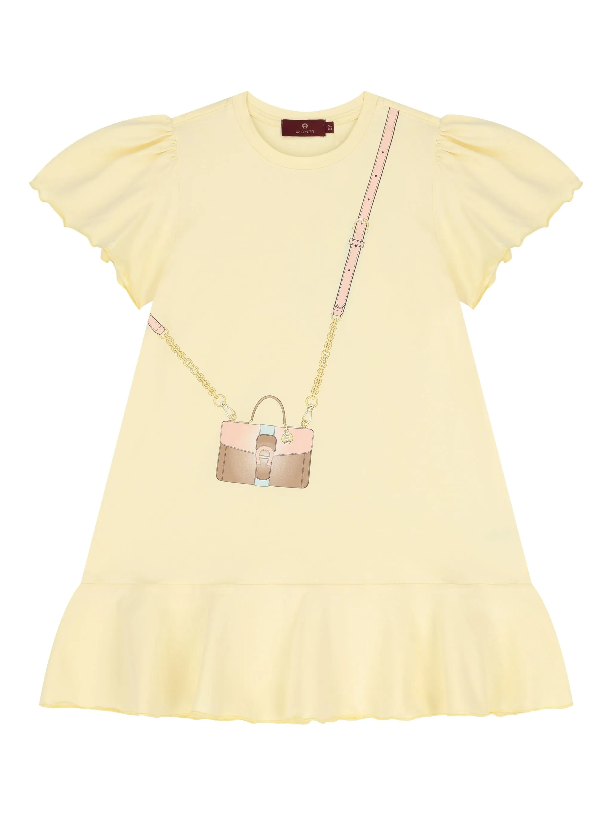 

Платье с объемными рукавами Aigner Kids, желтый