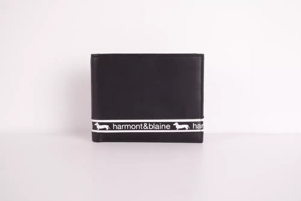 

Элегантный кошелек из телячьей кожи с технологией RFID Secure Harmont & Blaine, черный