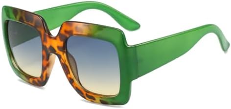 

Женские солнцезащитные очки большого размера 2027 года, градиентные, с защитой от УФ-излучения UV400, мужские, для занятий спортом на открытом воздухе MTZJH, Green Leopard