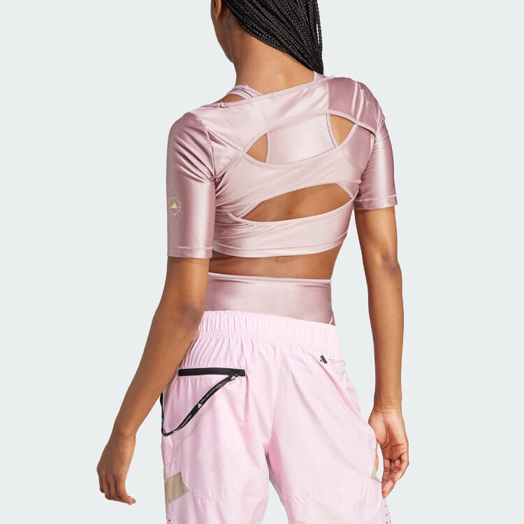 Stella Mccartney X Crop Top женский розовый Adidas — фото 3