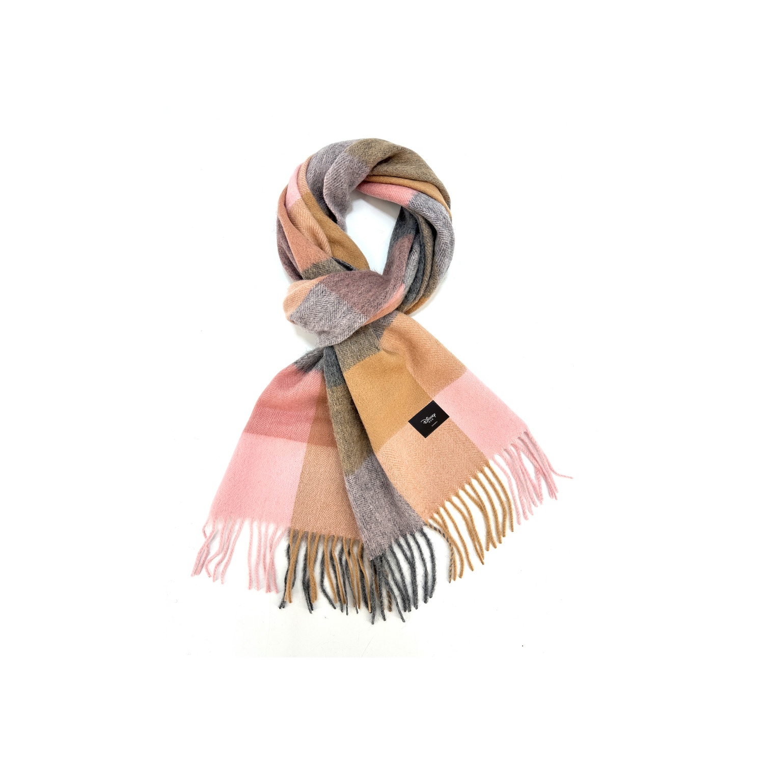 

Disney Шерстяной вязаный шарф унисекс, Pink Camel Plaid