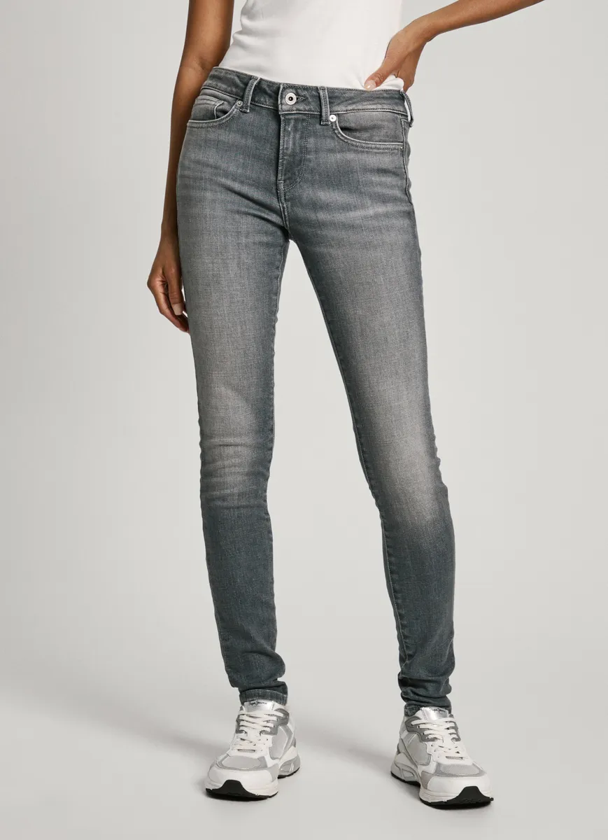 

Джинсы скинни Pepe Jeans "SKINNY JEANS LW", различные стирки, серый