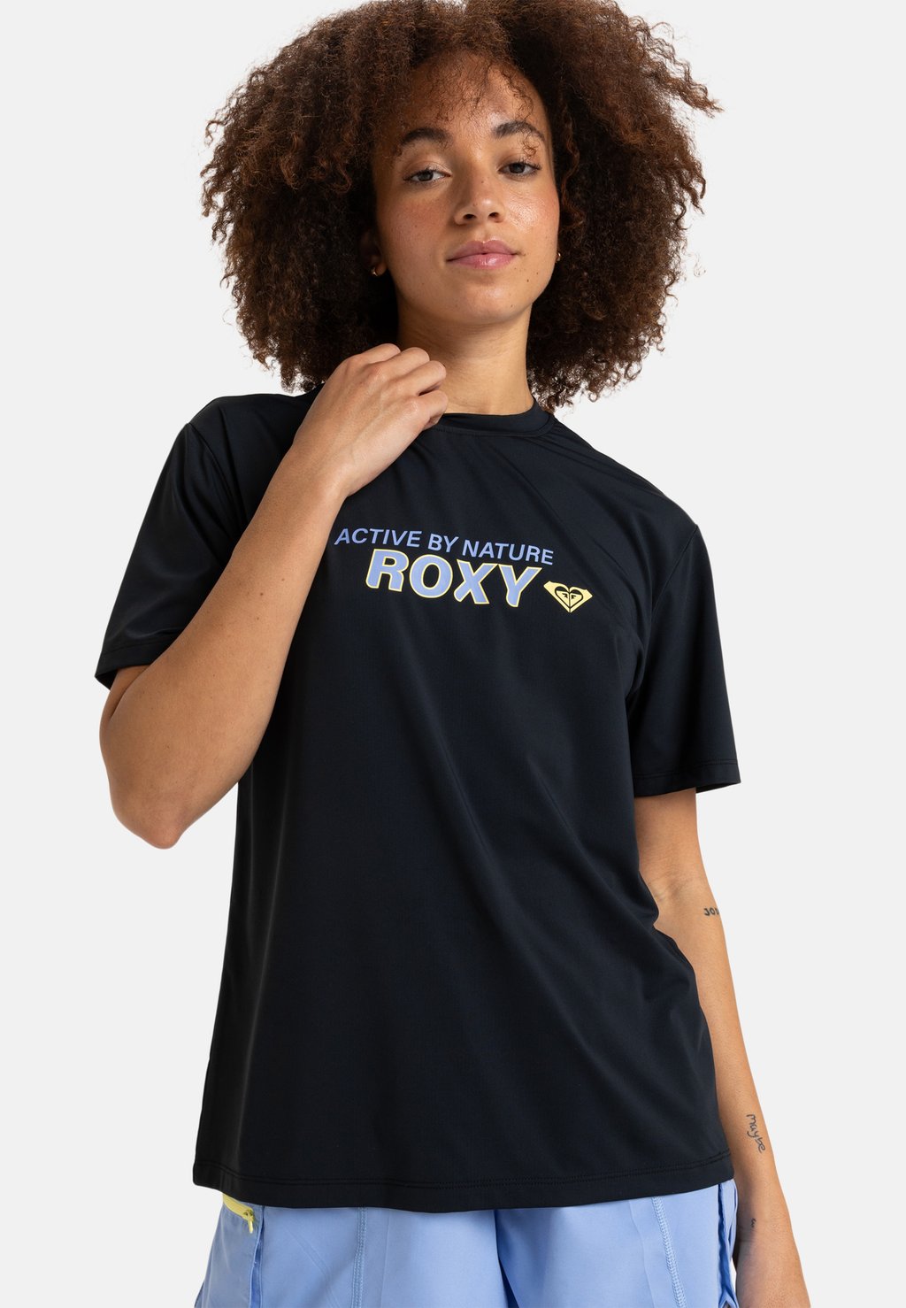 

Рубашка с принтом Roxy, черный