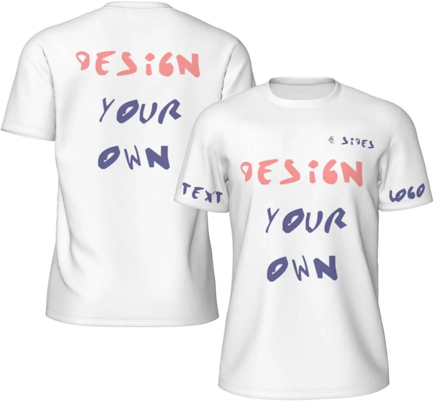 

Футболка Custom с принтом на 4 сторонах