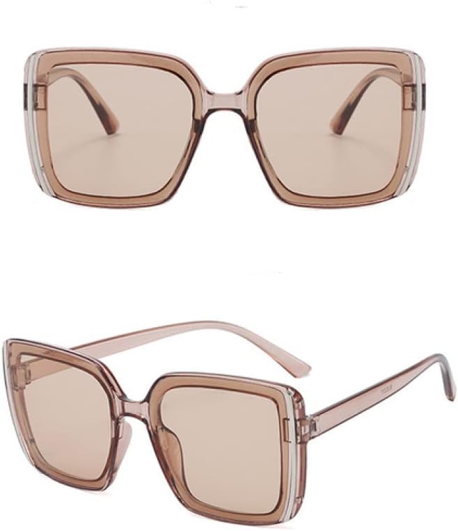 

Женские солнцезащитные очки большого размера в винтажном стиле, мужские солнцезащитные очки с защитой от УФ-излучения UV400, женские очки с градиентным переходом цвета LANGSER, Tan