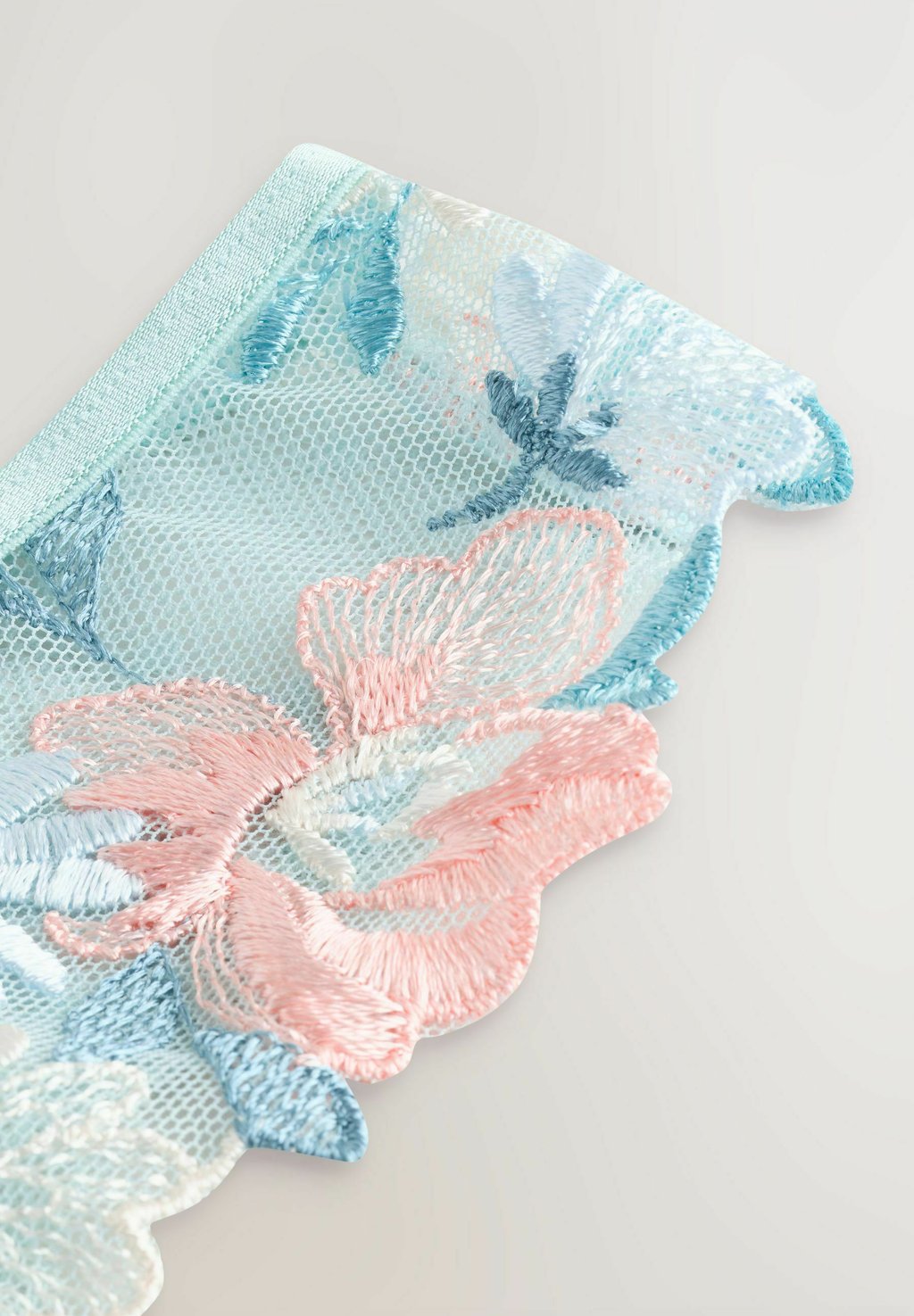 Стринги PREMIUM FLORAL EMBROIDERY Next, синий — фото 2