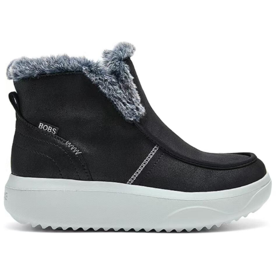 Ботинки женские Skechers Bob's Snow Boots на толстой подошве, черный/белый — фото 2
