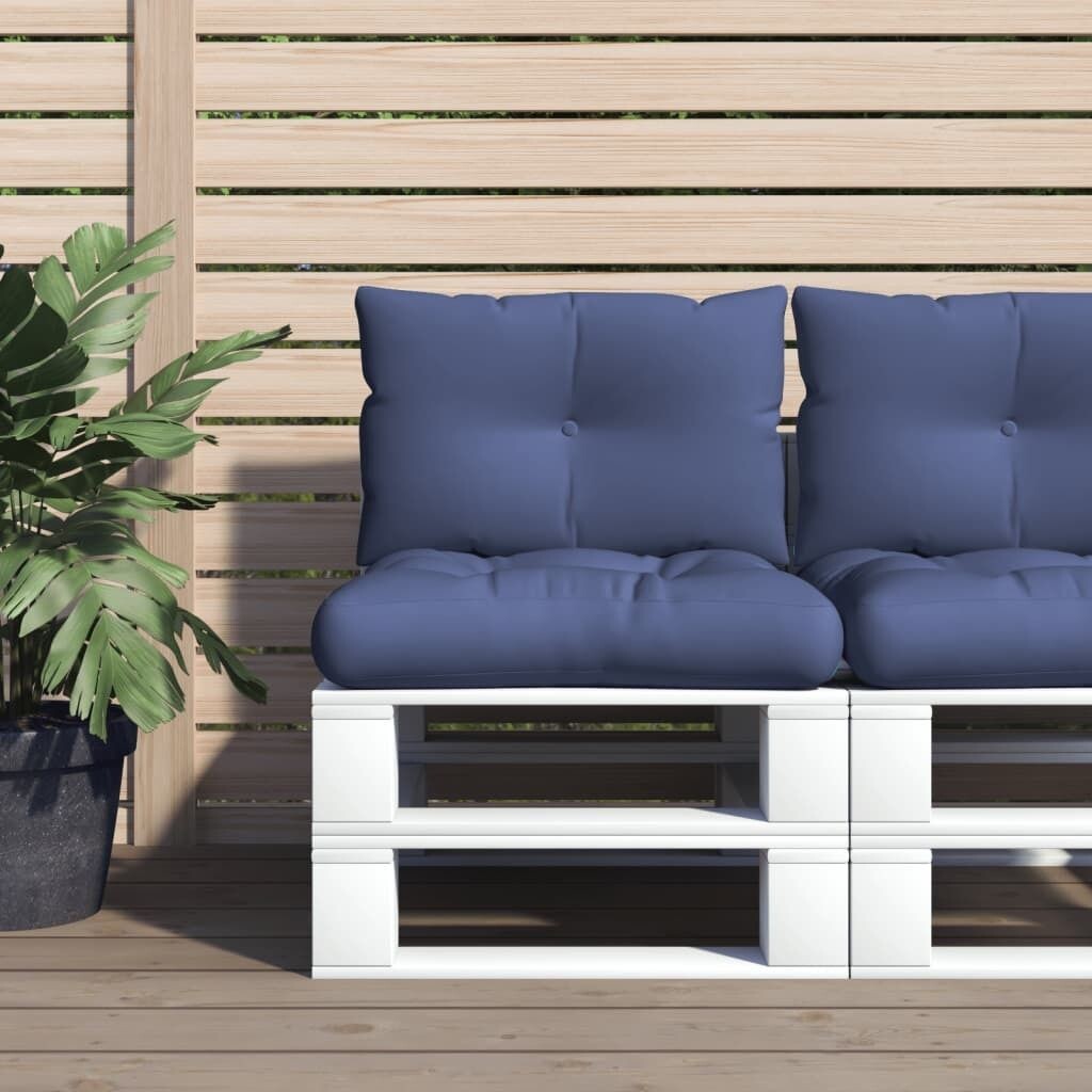 

Комплект подушек-паллет темно-синий 60х40х12 см ткань DKD HOME DECOR