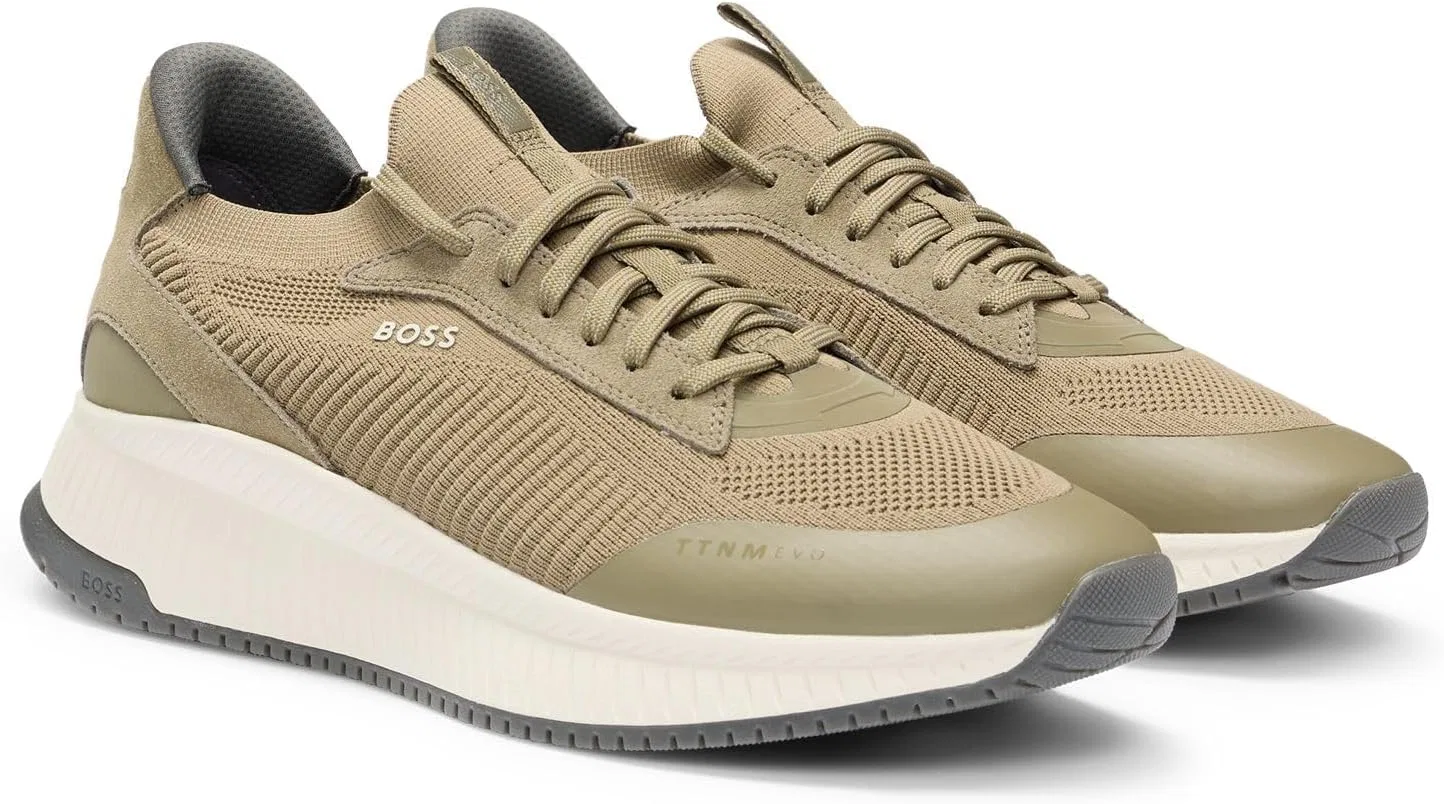 Мужские беговые кроссовки Ttnm Evo_slon_knsd BOSS, Light Pastel Green — фото 4
