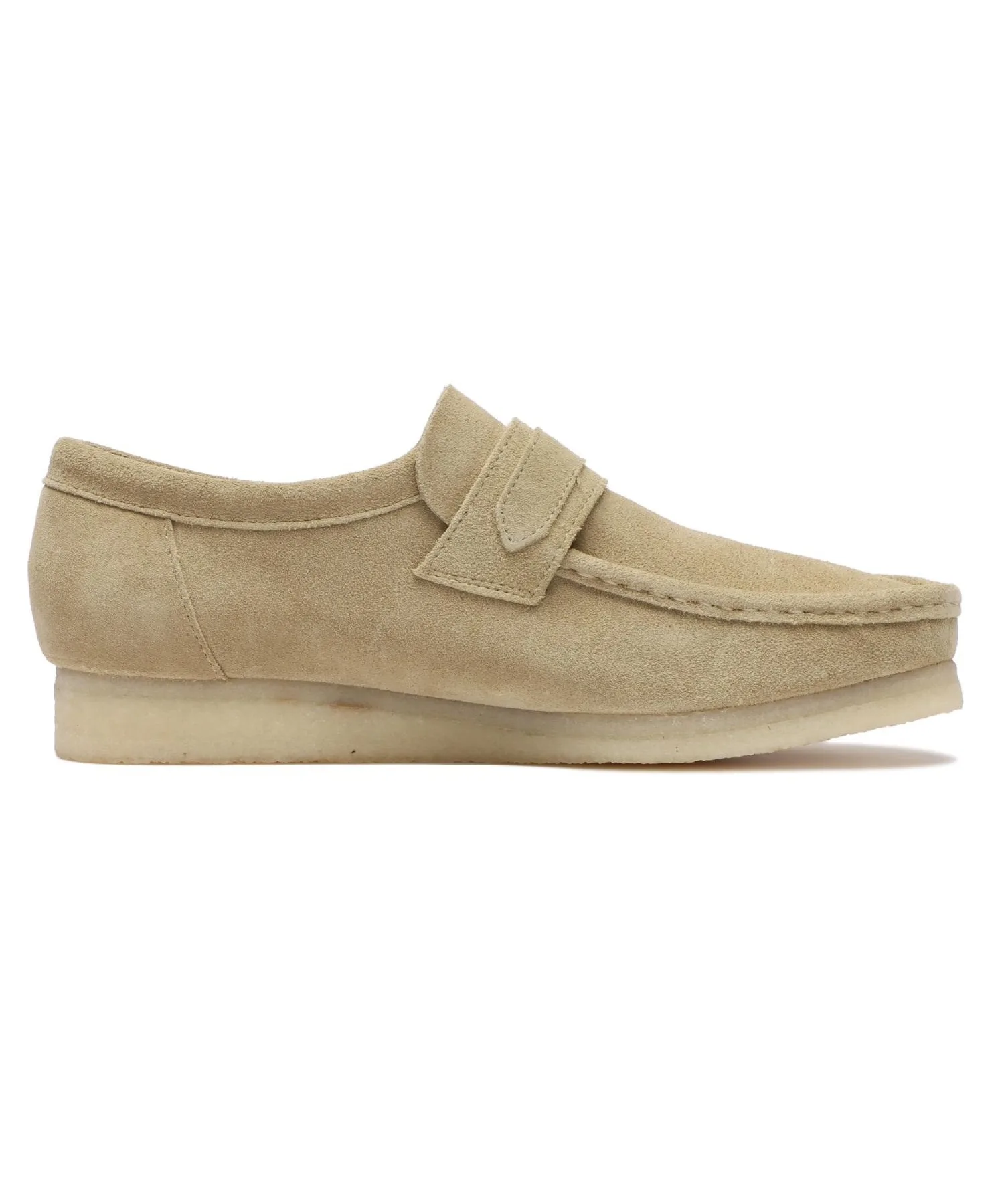Мужские лоферы из натуральной кожи Wallabee Loafer 26172504 Clarks бежевые — фото 2