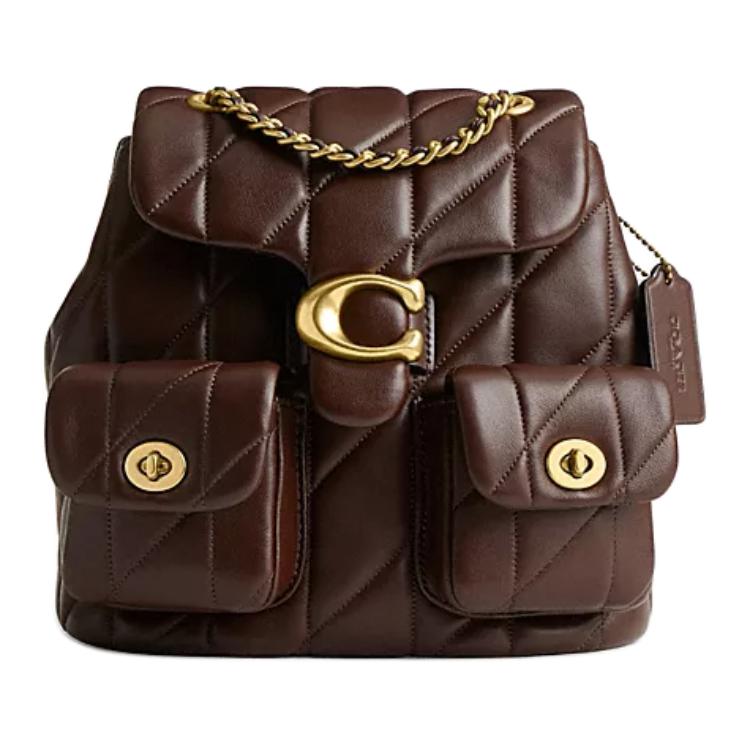 

COACH Кожаный рюкзак для женщин в коричневом цвете