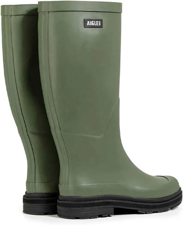 Мужские резиновые сапоги Aigle Ultra Rain M, оливковый — фото 2