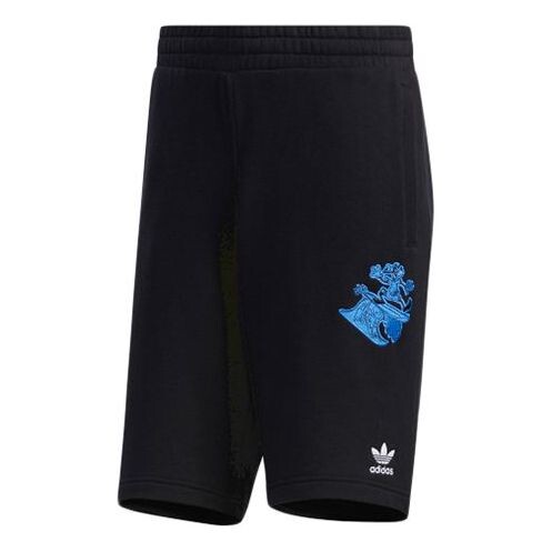 

Шорты x disney goofy short crossover embroidered shorts black Adidas, черный