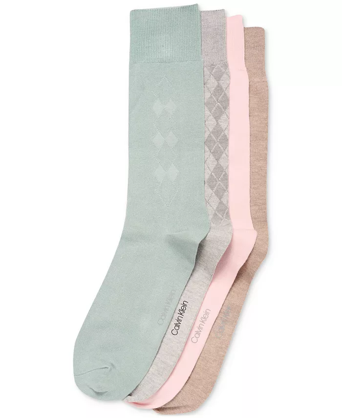 

Мужские классические носки, 4 пары Calvin Klein, зеленый