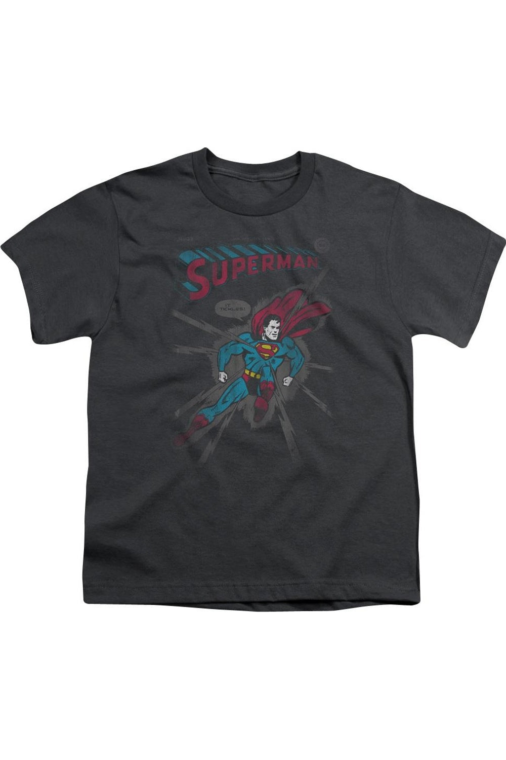 

Футболка с коротким рукавом для детей "Superman It Tickles" Gildan, Charcoal