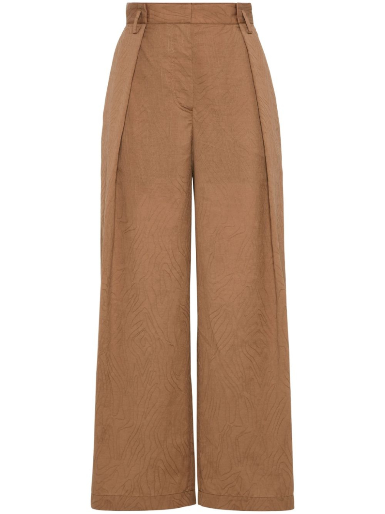 

Brunello Cucinelli укороченные брюки широкого кроя, коричневый