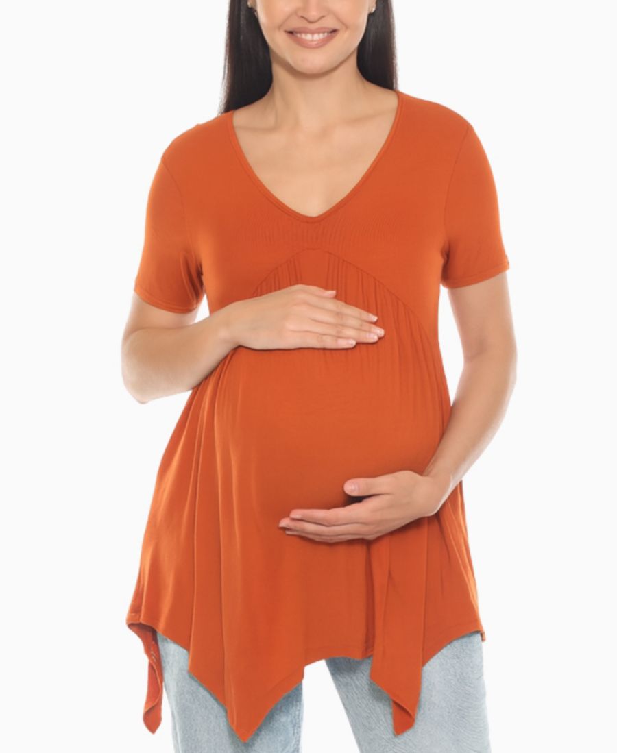 

Женская присборенная блузка для беременных White Mark, Cinnamon
