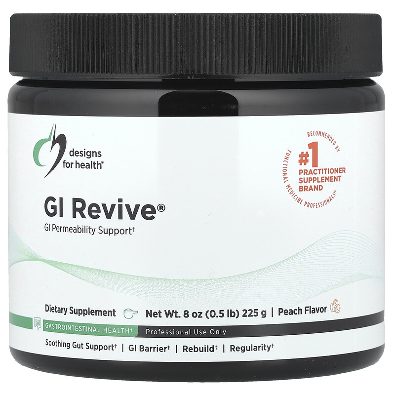 

Designs For Health, GI Revive, со вкусом персика, 225 г (8 унций)