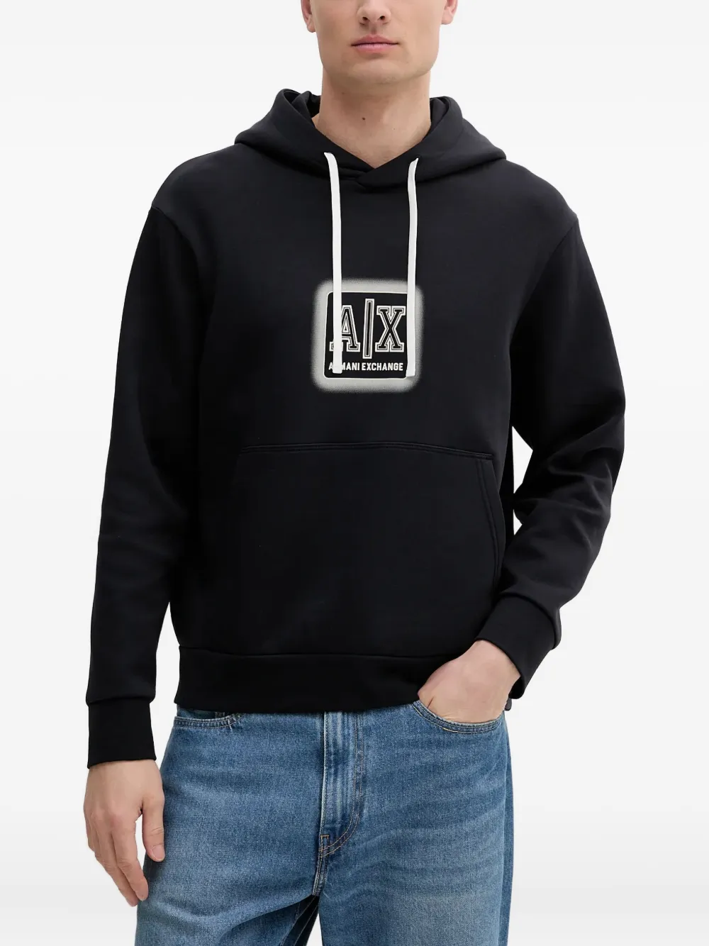 

Худи с логотипом Armani Exchange, черный