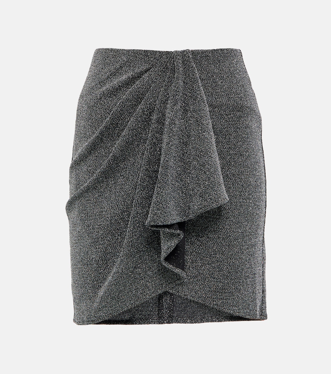 

Мини-юбка из джерси Bergen Lurex с оборками Marant Etoile, серебряный