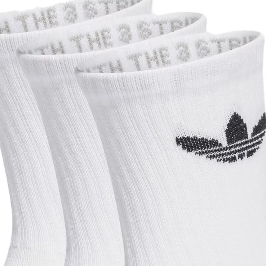 Adidas Originals Носки унисекс, 3 пары, белые — фото 3