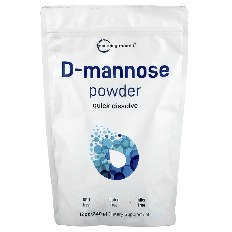 

Micro Ingredients, D-манноза в порошке, 340 г (12 унций)