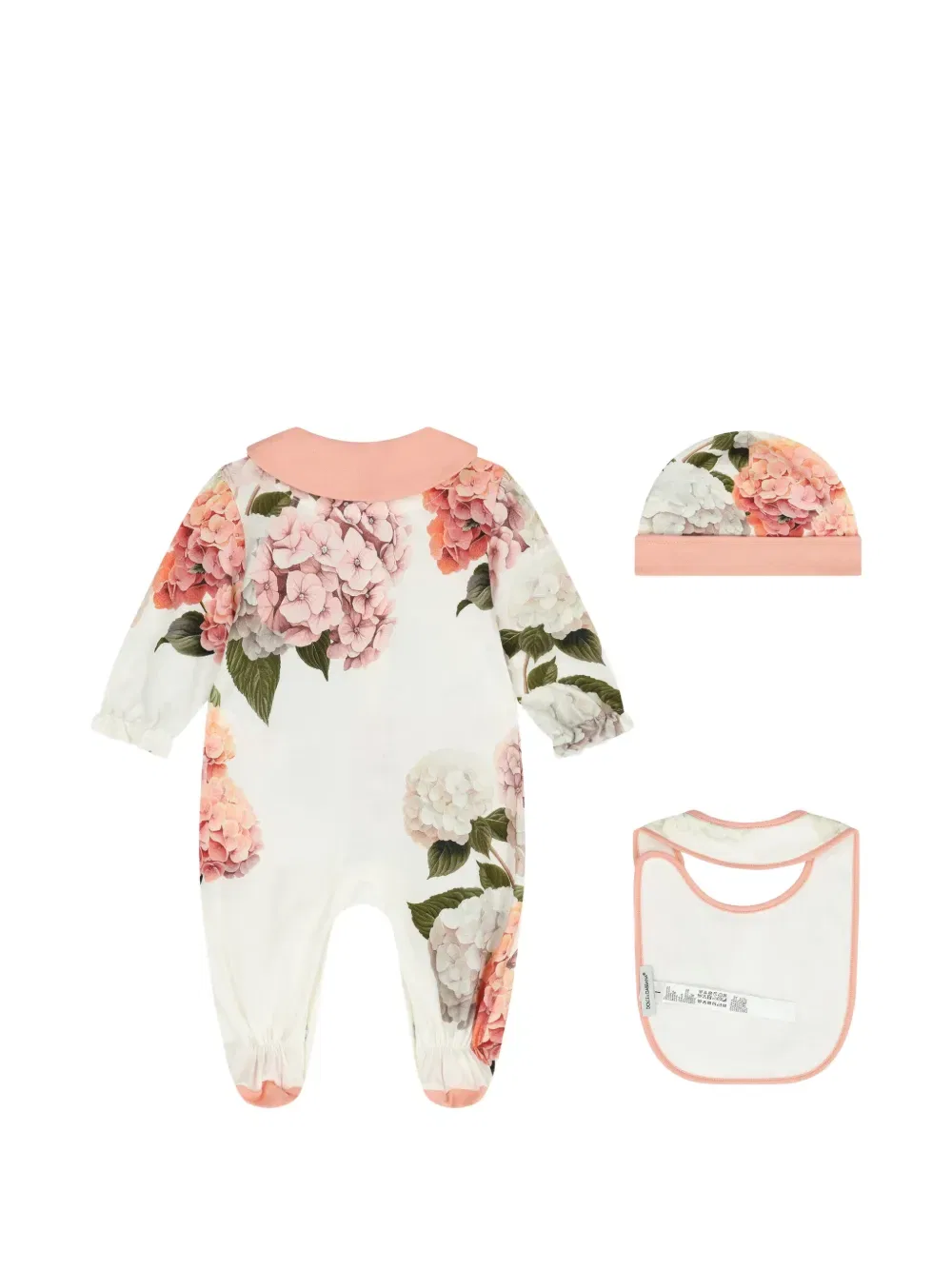 Комплект детского комбинезона с цветочным принтом Dolce & Gabbana Kids, белый — фото 2