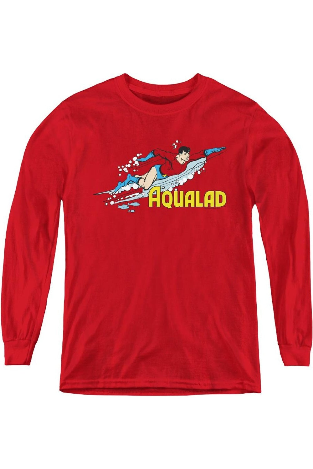 

Футболка с длинным рукавом DC Comics Aqualad для подростков Gildan, красный