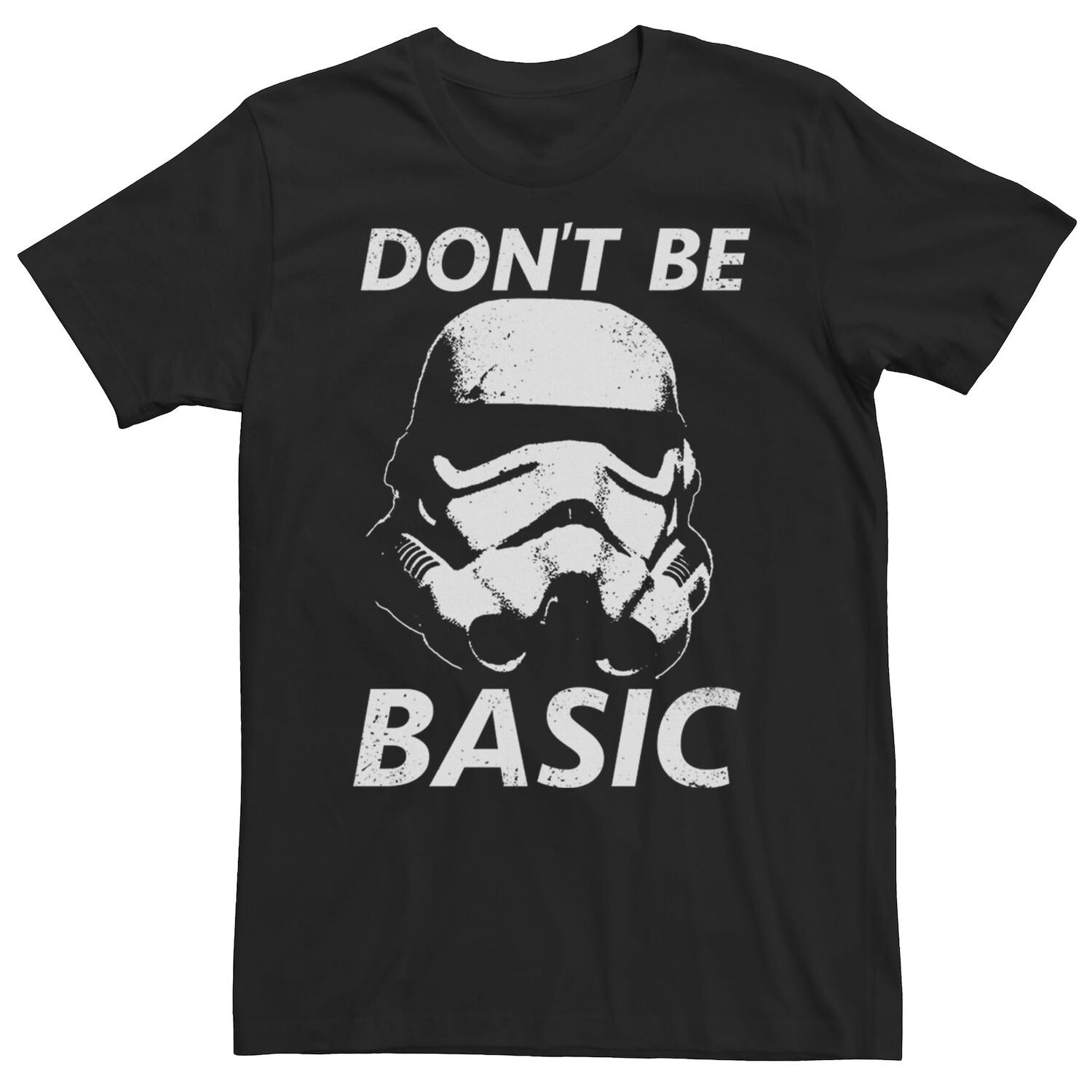 

Мужская футболка «Звездные войны: Штурмовик» Don't Be Basic с большим шлемом Star Wars, черный