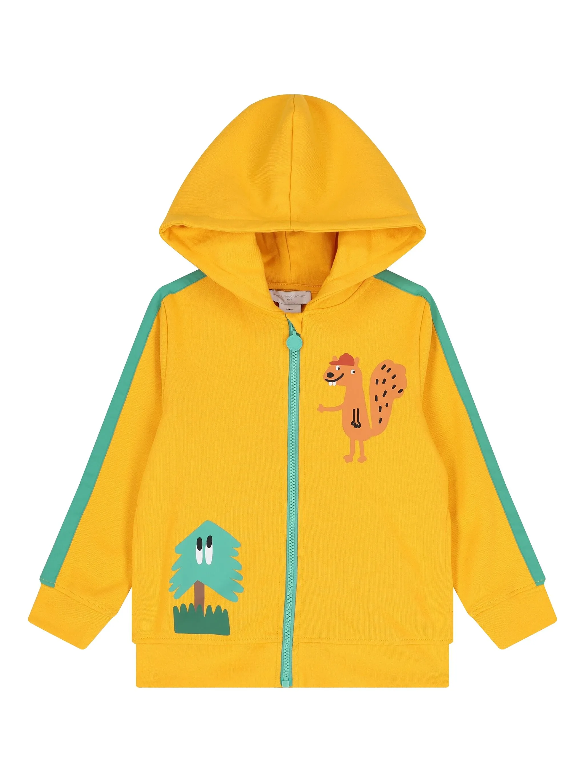 Худи на молнии Stella Mccartney Kids, желтый — фото 3
