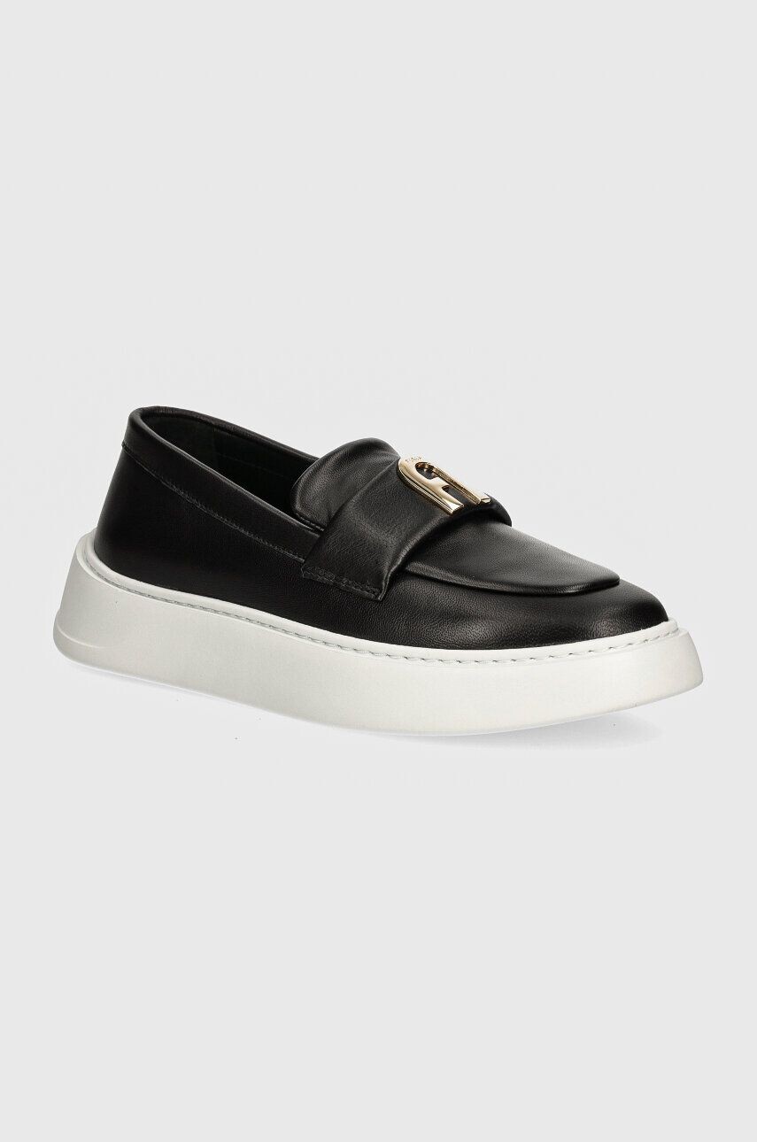 

Кожаные мокасины Furla Loafer, черный